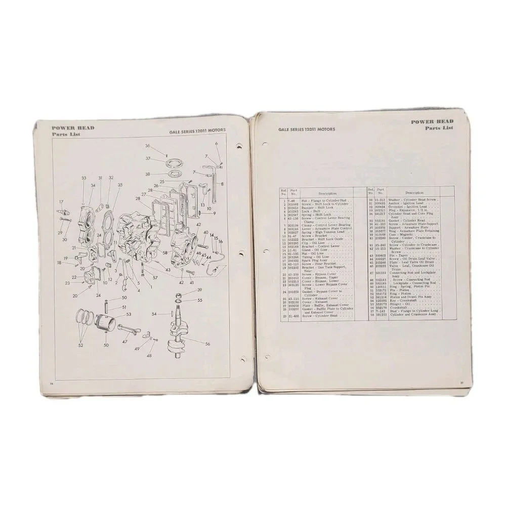 1950 Gale Products Outboard Motors Master Illustrated PARTS CATALOG COMPLETE 80p